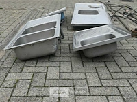 4 x inox wasbak / spoeltafel - afbeelding 6 van  6