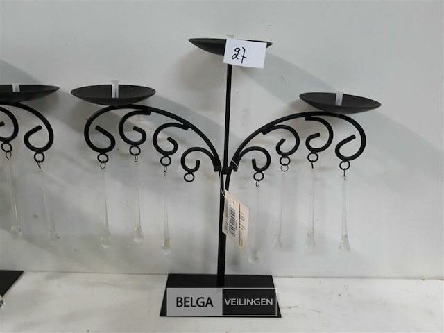 4 x kandelaar voor 3 stompkaarsen - afbeelding 3 van  3