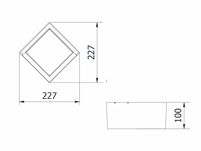 4 x karo led buiten wandlamp opaal - afbeelding 3 van  6