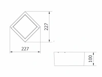 4 x karo led buiten wandlamp opaal - afbeelding 3 van  6