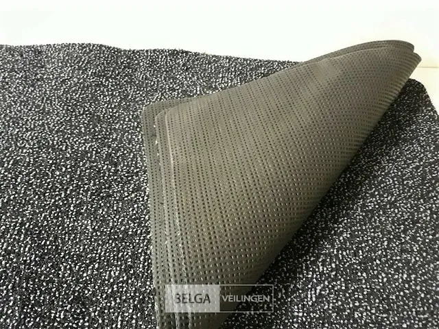 4 x katoenen deurmat antraciet kleur droogloopmat 50x80 cm rubberen onderkant - afbeelding 2 van  2