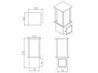 4 x keni wand lamp dimbaar zwart - afbeelding 2 van  6