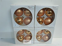 4 x kerstballen glas 4 stuks goud