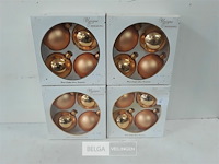 4 x kerstballen glas 4 stuks goud - afbeelding 1 van  3