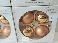 4 x kerstballen glas 4 stuks goud - afbeelding 3 van  3