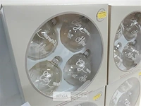 4 x kerstballen glas 4 stuks transparant - afbeelding 3 van  3
