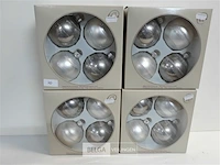 4 x kerstballen glas 4 stuks zilver - afbeelding 1 van  3