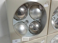 4 x kerstballen glas 4 stuks zilver - afbeelding 3 van  3