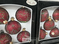 4 x kerstballen pvc 5 stuks rood/groen - afbeelding 3 van  3