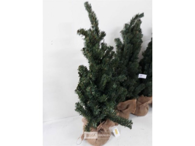 4 x kerstboom kunststof met kluit 60 cm - afbeelding 3 van  3