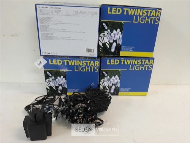 4 x kerstlampen 180 l led twinstar warm wit - afbeelding 1 van  3