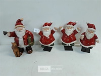 4 x kerstman keramiek deco +/- 27 cm - afbeelding 2 van  3