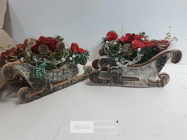 4 x kerstslee 20x9x10 cm - afbeelding 3 van  3