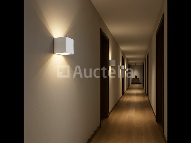4 x kubus witte bidirectionele led-wandlamp – 2x5w – 3500k neutraal wit – ip54 (sw-2312-2) - afbeelding 3 van  5