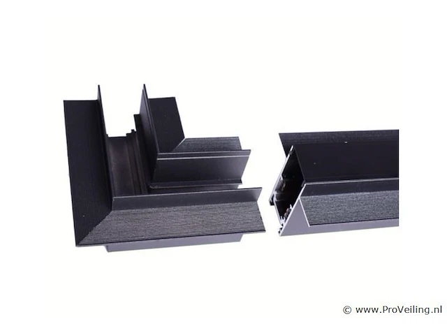 4 x l-connector voor inbouw magnetische rails 20 mm - horizontaal - afbeelding 3 van  4