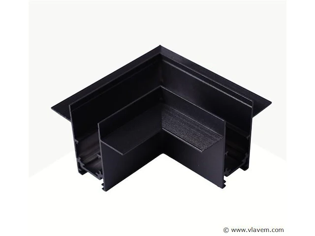 4 x l-connector voor inbouw magnetische rails 20 mm - horizontaal - afbeelding 1 van  4