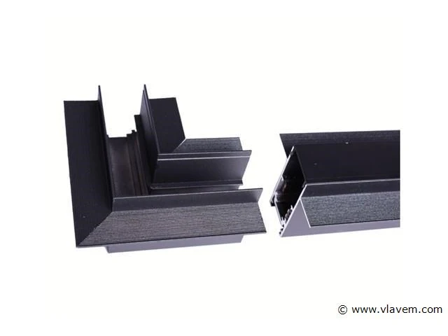 4 x l-connector voor inbouw magnetische rails 20 mm - horizontaal - afbeelding 3 van  4