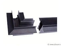 4 x l-connector voor inbouw magnetische rails 20 mm - horizontaal - afbeelding 3 van  4