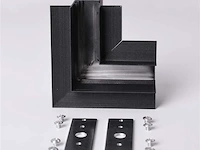 4 x l-connector voor inbouw magnetische rails 20 mm - horizontaal - afbeelding 4 van  4