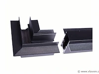 4 x l-connector voor ingebouwde magnetische rails 20 mm – horizontaal. - afbeelding 3 van  4