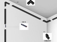 4 x l-connector voor magnetische opbouwrails 20 mm – horizontaal. - afbeelding 3 van  4