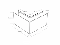 4 x l-connector voor magnetische opbouwrails 20 mm – horizontaal. - afbeelding 5 van  5