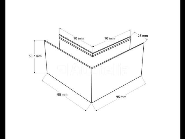 4 x l-connector voor uitsteekmagnetische rails 20 mm - horizontaal - afbeelding 1 van  4