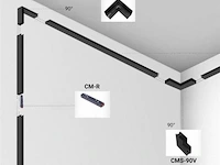 4 x l-connector voor uitsteekmagnetische rails 20 mm - horizontaal - afbeelding 3 van  4