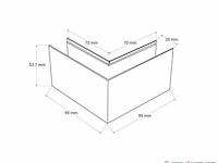 4 x l-connector voor uitsteekmagnetische rails 20 mm - horizontaal - afbeelding 4 van  4