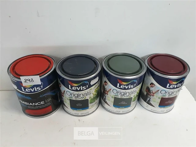 4 x lakverf levis 0,75 l mix kleuren - afbeelding 1 van  3