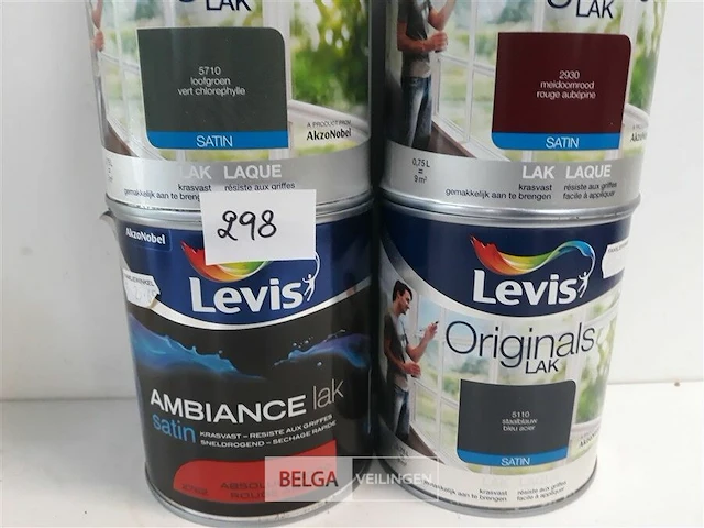 4 x lakverf levis 0,75 l mix kleuren - afbeelding 3 van  3