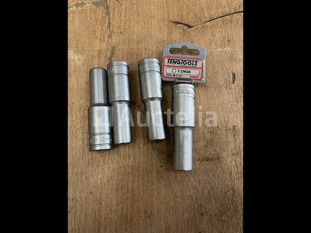 4 x lange dopsleutel 12mm tengtools - afbeelding 1 van  2