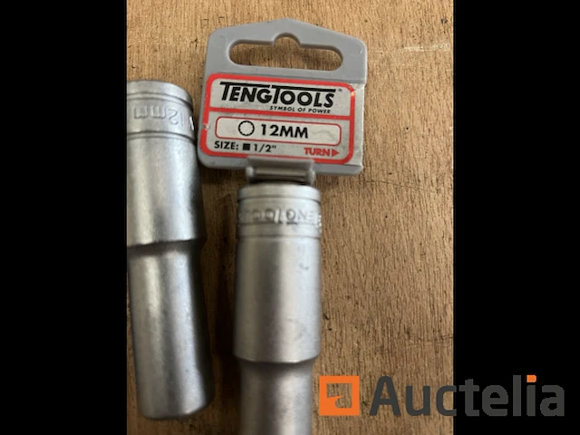 4 x lange dopsleutel 12mm tengtools - afbeelding 1 van  2