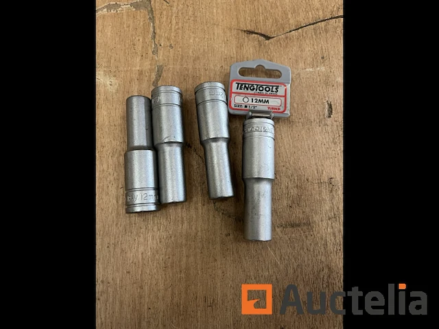 4 x lange dopsleutel 12mm tengtools - afbeelding 1 van  2