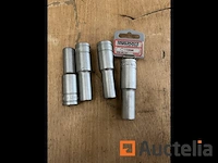 4 x lange dopsleutel 12mm tengtools - afbeelding 1 van  2