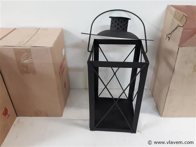 4 x lantaarn voor stompkaars 15x15x25 cm - afbeelding 2 van  2