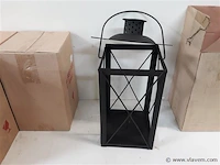 4 x lantaarn voor stompkaars 15x15x25 cm - afbeelding 2 van  2