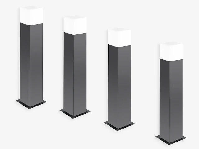 4 x largo 50 buiten lamp dimbaar zwart - afbeelding 8 van  9