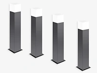 4 x largo 50 buiten lamp dimbaar zwart - afbeelding 8 van  9