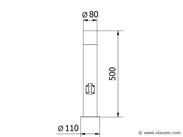 4 x largo 50 schuko buiten lamp zwart - afbeelding 3 van  7