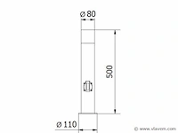4 x largo 50 schuko buiten lamp zwart - afbeelding 2 van  7