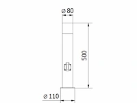 4 x largo 50 schuko buiten lamp zwart - afbeelding 2 van  8