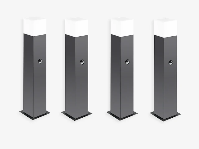 4 x largo 50 sensor buiten lamp zwart - afbeelding 3 van  10