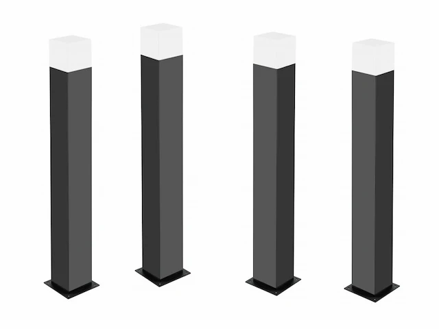 4 x largo 80 buiten lamp dimbaar zwart - afbeelding 3 van  9