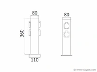 4 x largo buiten kolom 4 x schuko zwart - afbeelding 3 van  6