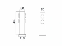 4 x largo buiten kolom 4 x schuko zwart - afbeelding 2 van  7