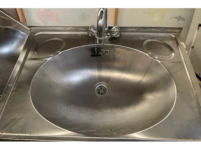 4 x lavabo met kraan inox - afbeelding 2 van  4