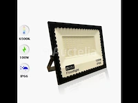 4 x led breedstraler 100w mini smd - 6500k koud wit - afbeelding 2 van  3