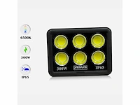 4 x led breedstraler 300w - 6500k koud wit - waterdicht ip65 - afbeelding 1 van  5