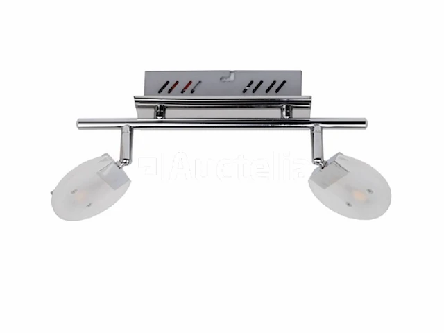 4 x led plafondlamp – 2 spots – hl7162l – 2 x 5w max – 4000k – neutraal wit – zilver - afbeelding 1 van  4